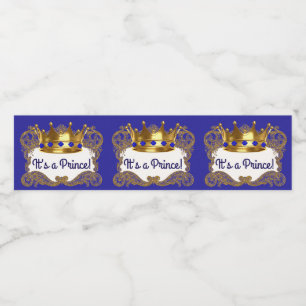 Königsblaue Gold Prinz Krone Wasserflaschen Etiket Wasserflaschenetikett