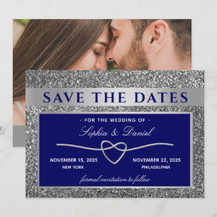 Königsblaue Hochzeit Save The Date