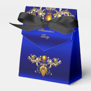Königsblaue Juwelen-Schwarze Gold-Partygeschenkbox Geschenkschachtel