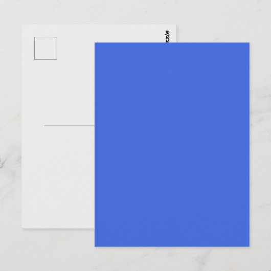 Königsblaue Postkarte zum Anpassen (Vorne/Hinten)