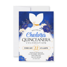 Königsblaue Quinceanera Florale Prinzessinnenklei
