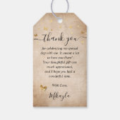 Königsblaue Rose und goldene Krone Dankeschön Gesc Geschenkanhänger (Rückseite)