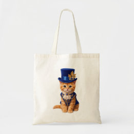 Königsblaue Rosen-Kätzchen-Tasche Tragetasche