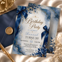 Königsblaue Schleife 30. Geburtstag