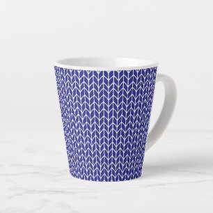 KÖNIGSBLAUE STRICK-LATTE-TASSE MILCHTASSE