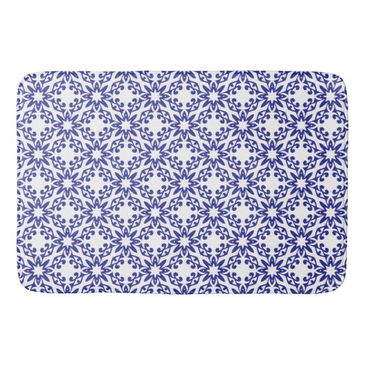 Königsblaue Treillage Badematte (Vorderseite)
