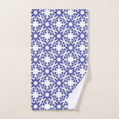 Königsblaue Trellis Badhandtuch Set (Handtuch)