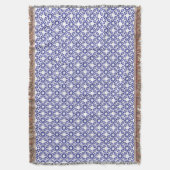 Königsblaue Trellis Decke (Vorderseite Vertikal)