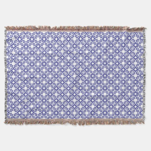 Königsblaue Trellis Decke (Vorderseite)
