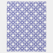 Königsblaue Trellis Fleecedecke (Vorderseite)