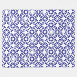 Königsblaue Trellis Fleecedecke