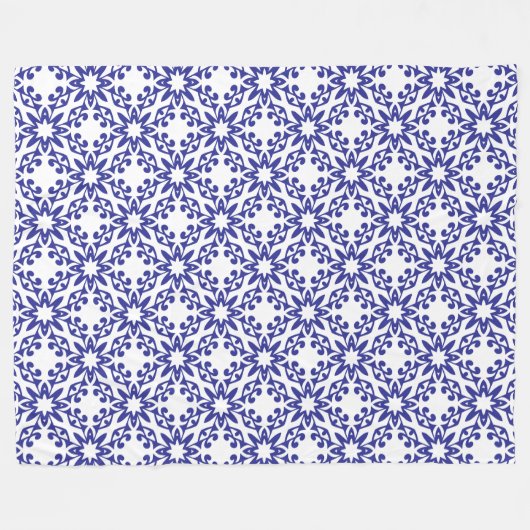 Königsblaue Trellis Fleecedecke (Vorderseite (Horizontal))