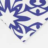 Königsblaue Trellis Fleecedecke (Ecke)