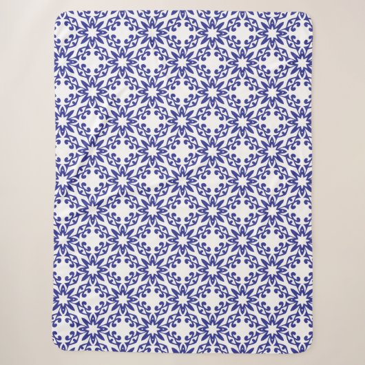 Königsblaue Trellis Sherpadecke (Vorderseite)