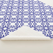 Königsblaue Trellis Sherpadecke (3/4)