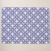 Königsblaue Trellis Sherpadecke (Vorderseite (Horizontal))