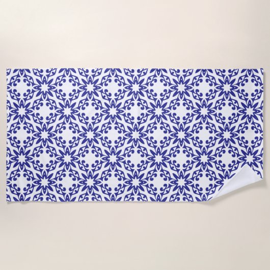 Königsblaue Trellis Strandtuch (Vorderseite)