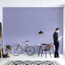 Königsblaue Trellis Tapete