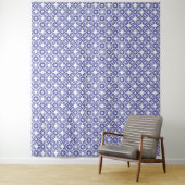 Königsblaue Trellis Wandteppich (Beispiel)