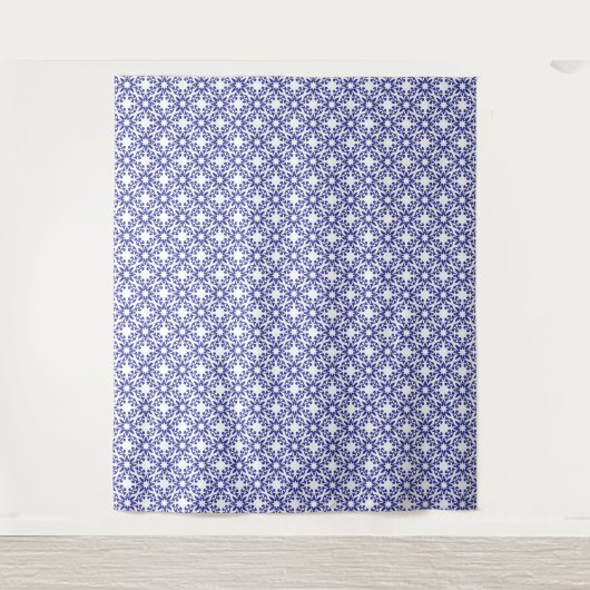 Königsblaue Trellis Wandteppich (Vorderseite)