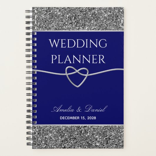 Königsblaue Winterhochzeit Planer (Vorderseite)