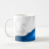 Königsblauer Achat Silber Glitter Weiße Marmor  Kaffeetasse (Links)