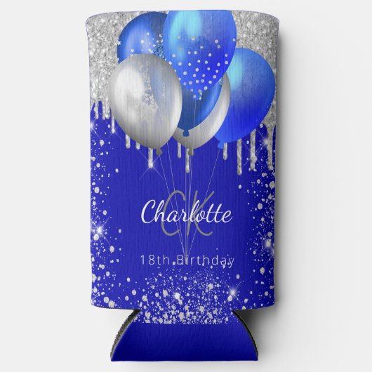 Königsblauer Goldballon Selters Dosenkühler (Vorderseite)