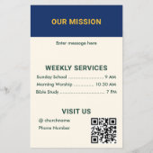 Königsblauer moderner Gottesdienst der Kirche am S Flyer (Hinten)