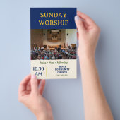 Königsblauer moderner Gottesdienst der Kirche am S Flyer (Handgriff)