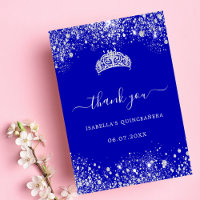 Königsblauer Silberblauer Glitzer Tiara