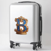 Königsblaues Buchstaben-B-Monogramm Aufkleber (Koffer)