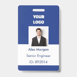 Königsblaues Corporate Executive Photo-ID-Abzeiche Ausweis