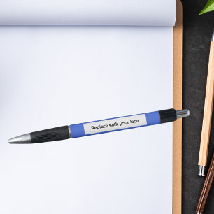 Königsblaues Firmenlogo Kugelschreiber