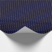 Königsblaues Fleur-de-Lis-Muster Geschenkpapier (Ecke)