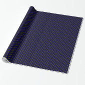 Königsblaues Fleur-de-Lis-Muster Geschenkpapier (Ungerollt)