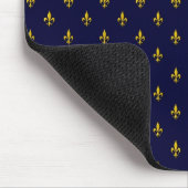 Königsblaues Fleur De Lis Muster Mousepad (Ecke)