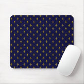 Königsblaues Fleur De Lis Muster Mousepad (Mit Mouse)