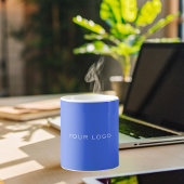 Königsblaues Geschäftslogo rechteckig Kaffeetasse