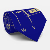 Königsblaues Gold Tech-Hauptplatine | Schalttafel Krawatte (Gerollt)