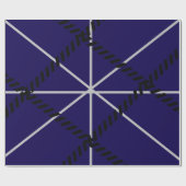 Königsblaues modernes Design Geschenkpapier (Flach)