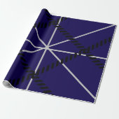 Königsblaues modernes Design Geschenkpapier (Ungerollt)