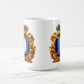 Königsblaues Monogramm Buchstabe D Kaffeetasse (Mittel)