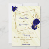 Königsblüten, geometrische Hochzeit Einladung (Vorderseite)