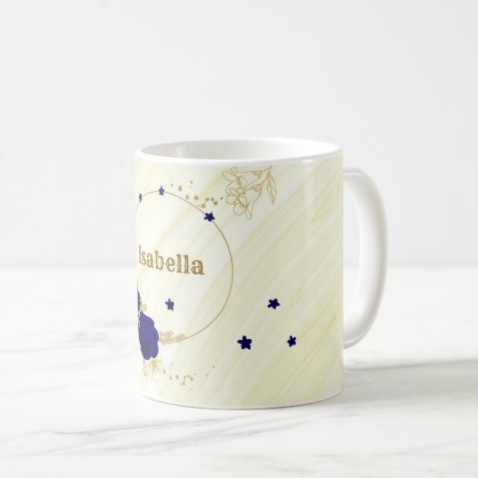 Königsblüten, goldene Blätter aus Marmor Kaffeetasse (VorderseiteRechts)