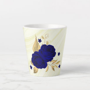 Königsblüten, goldene Blätter aus Marmor Milchtasse