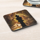 Königschachstück auf Weltskarte Untersetzer (Linke Seite)