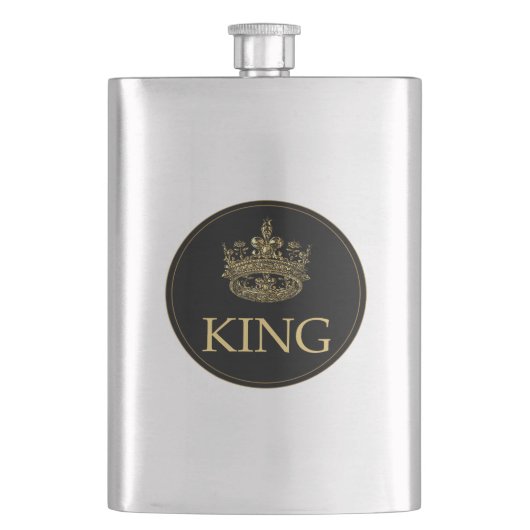 Königsemblem Flachmann (Vorderseite)