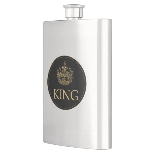 Königsemblem Flachmann (Links)