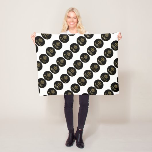 Königsemblem Fleecedecke (Beispiel)