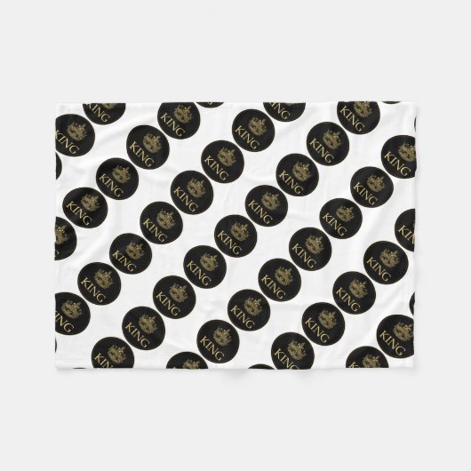 Königsemblem Fleecedecke (Vorderseite (Horizontal))